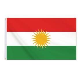 Kurdistan Flag,3x5 FT Kurdish Flag,36x60 Inch Large Digitial Double-Printed Durable 150D Thick Polyester Decorations with 2 Brass Grommet