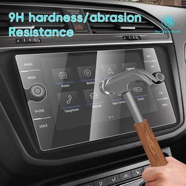 KOLOME Navigation Schutzfolie GPS Transparent Displayschutzfolie für T-iguan 2018-2023 für TROC 2018-2023 Navi Folie Gehärtetes Glas Schutz Auto Folie Zubehör 8 Zoll 9H Kratzfest