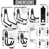 CLEANCAVE 20-Piece Set Garage Hanger Hooks Heavy Duty, Black, Iron