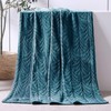 Whale Flotilla Cuddly Blanket with Leaves Pattern, Warm Sofa Blanket,
