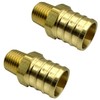 GRIDTECH (2 Pack) Brass 3/4” PEX to 1/4” NPT Male