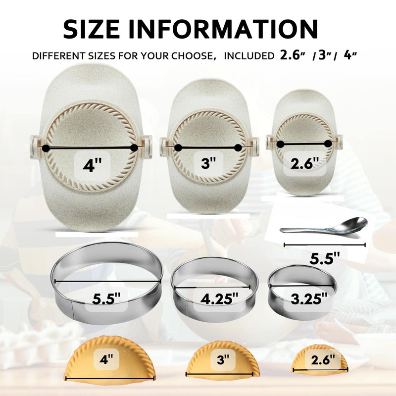 MUMSUNG Dumpling Maker, Empanadas press mold maker Set with Dough