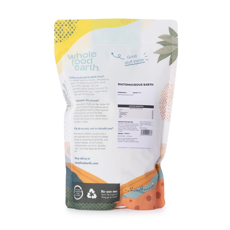 Wholefood Earth - Diatomaceous Earth (Food Grade) 500g - Freshwater