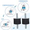 BOPOREAE 4 Pcs M10 40 x 30 mm Rubber Isolator