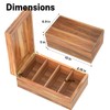 Neando 4’’x6’’ Index Card Holder, Acacia Index Card Box, Index