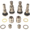 4 x silver metal valves steel valves universal rims valves