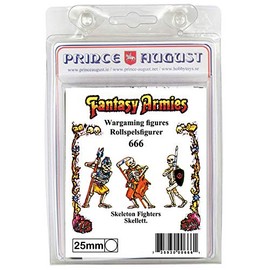 Prince August Hobby Casting mould - 3x Fantasy 25mm skeleton fighters PA666