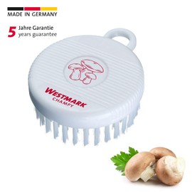 Westmark Mushroom/Vegetable Cleaning Brush, Fine Bristles, High-Quality Plastic, Champy, White, 51802260, 7.8 x 6 x 2.7 cm