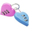 Pink Combination Lock, 2025 Upgraded Heart Shape 3 Digital Password