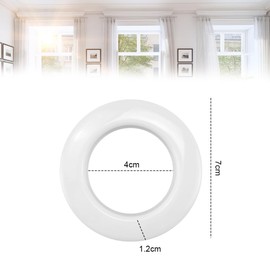 QUCUMER Curtain Eyelet Rings 40 mm Curtains Eyelets Curtain Rings Plastic Curtain Eyelets White Fabric Eyelets Plastic Eyelets Eyelet Panels Curtain Eyelets for Curtains Shower Curtains Pack of 20