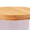 Relaxdays Cotton Pads Storage Set of 2, Acrylic, Bamboo, Bathroom,