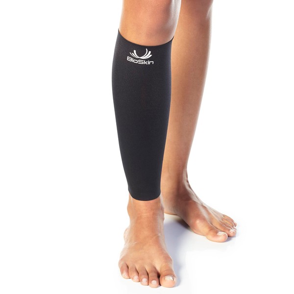 BIOSKIN Calf Sleeve - Medical-Grade Compression Calf Sleeve for Shin Splints, Shin Pain, Calf Strains, Tight Calves and Enhanced Performance - Hypoallergenic and Breathable - Single (M)