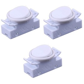 Sucre Auxiliary® 3 Packs of 2A 250VAC On-Off Round Rocker Button Switches for Car Boat Dashboard UK Seller (White)