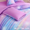DORCAS 6 Pcs Rainbow Twin Bedding Sets Purple Glitter Galaxy
