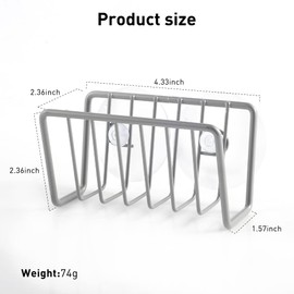 YYPDC Sponge Holder for Kitchen Sink;Suction Cup Sponge Rack Kitchen Sink;Quick Drying Open Wire Basket Design with Strong Suction Cups;Soap Holder for Shower Wall No Drilling（Silver）