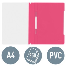 Esselte Leitz stapler, standard, A4, long inscription field, PVC, pink