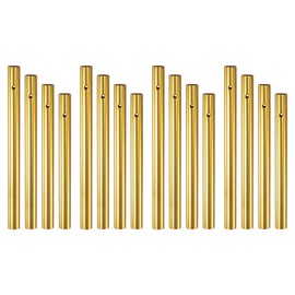 M METERXITY 16-Pack Wind Chime Tubes, 4 Sizes Wind Chime Parts, Aluminum Metal Wind Bell Empty Tubes for Outside/Adults Arts and Crafts/DIY Wind Chime Making [Gold]