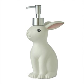 SKL Home Easter Bunny Soap Dispenser, White
