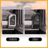 Partuto 3pcs Wood Grain Pattern Black Dashboard Panel Air Conditioner