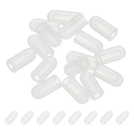 PATIKIL 1.6x7mm (IDxL) Rubber End Caps, 16 PCS Rubber Caps High Temp Tips Screw Silicone Flexible Thread Protector for Pipes Screw Blots Tube Fishing Jigs