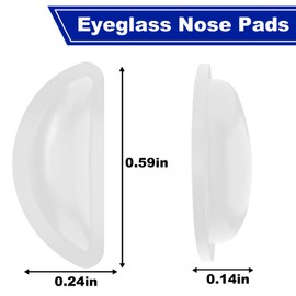 SMARTTOP Eyeglass Nose Pads, 20 Pairs Air Bag Soft Silicone Anti-Slip Adhesive Nose Pad for Full Plastic Frames Sunglasses Reading Glasses