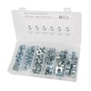 80Pcs T Nuts Carbon Steel Galvanized Layer Rust Resistant Sturdy