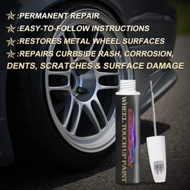 Silver Rim Touch Up Paint. Wheel Scratch Repair Pen. Car Rim Paint Pen Quick And Easy Fix Rim Scratches. Universal Color Rim Paint. (Light Silver)