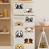 Fujitoya 8 Piece Dog Wall Sticker Car Monotone Bath Removable