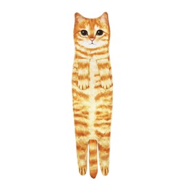 DUINIU 1 Piece Cute Cat Hand Towel for Bathroom, Kitten Pattern Absorbent Hand Towel, Hanging Kitchen Hand Towel, Gift for Girls and Cat Lovers (Orange Cat)