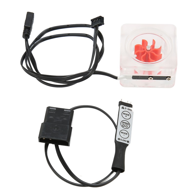 Water Cooling Flow Meter G1/4 Thread 8 Impeller 3 Way
