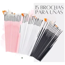 Veraly Set Pinceles Para Mano Alzada Decoracion De Uñas Pincel 15pz