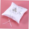 jojofuny 2pcs Wedding Pillow Flower Decoration Elegant Cushion for Ceremony