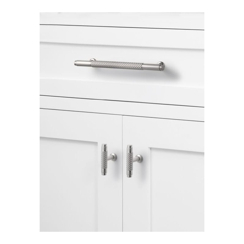 SORWDUERM 10 Pack Brushed Nickel Knurled Cabinet Knobs 2 inch(50mm)