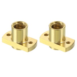 uxcell 2Pcs Tr8x4 Lead Screw Brass Nut, Trapezoidal Screw Diameter 10mm Pitch 2mm Lead 4mm (2 Starts) for A 3 CR-10 CR-10s Z Axis CNC 3D Printer Parts