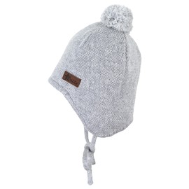 Sterntaler Unisex Children's Ocs Knitted Hat, Silver melange
