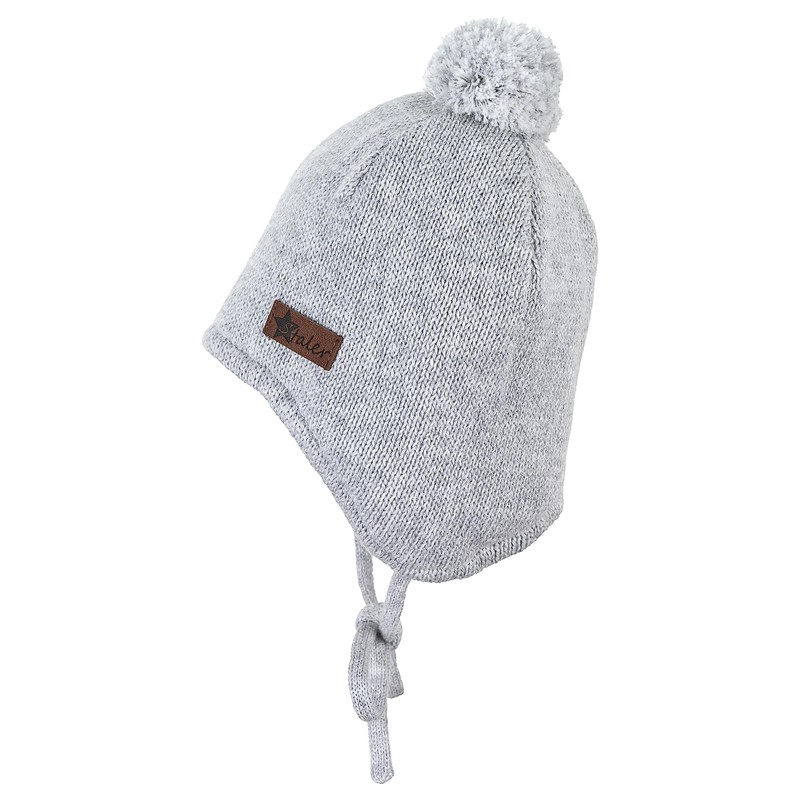 Sterntaler Unisex Children's Ocs Knitted Hat, Silver melange