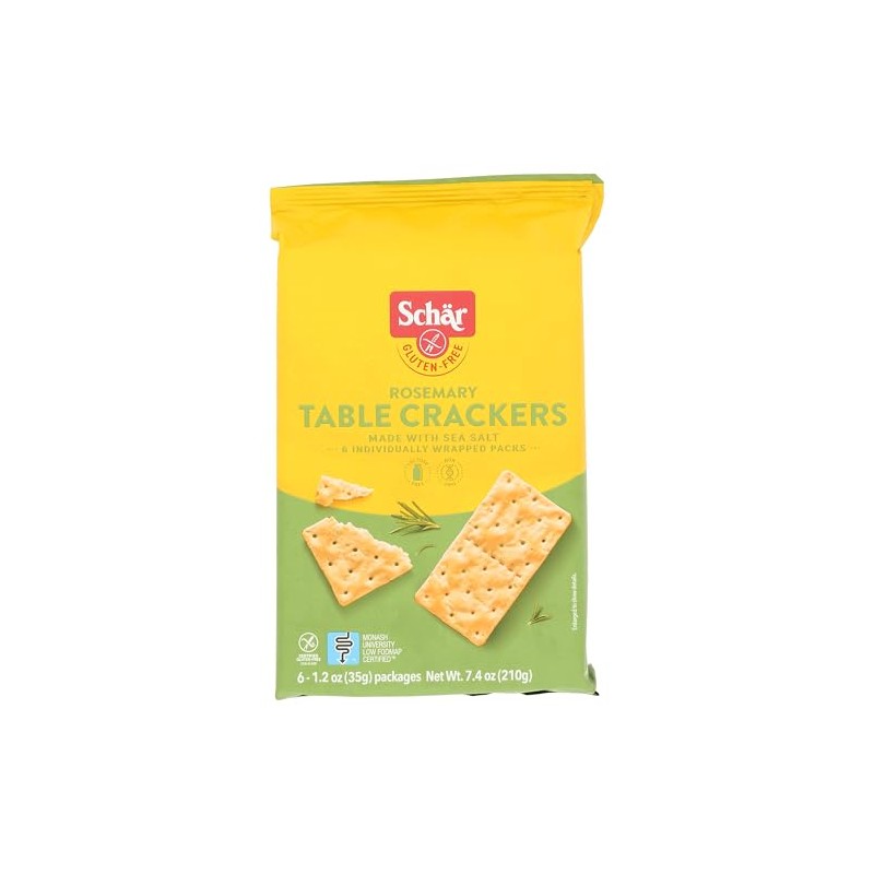 Schar Rosemary Table Crackers, Gluten Free & Non-GMO, 7.4 Ounce