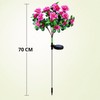 2-Pack Solar Azalea Flower Garden Lights, IP65 Waterproof Outdoor Decorative