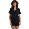 TOSMO Women's Pajamas Set Viscose from Bamboo Short Sleeve Sleepwear