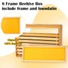 POLLIBEE Beehive- 8 Frame Bee Hive Starter kit, Beeswax Coated