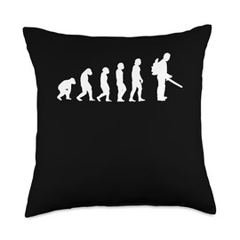 Evolution Autumn Leaf Blower Throw Pillow