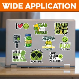 MAIANEY [10Pcs, 3x3] Funny Pickleball Sticker Pack, Set of 10 Waterproof Vinyl Pickleball Stickers for Paddles, Water Bottles, Laptops, Cute Pickleball Quotes for Players & Fans, Gift for Athletes