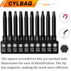 CYLBAQ Square Head Screwdriver Bits, 10pcs SQ2 Square Drive Bit