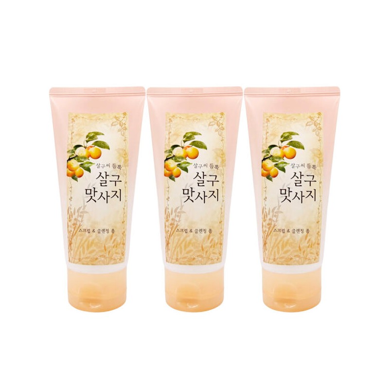 Debon 드봉 살구씨 듬뿍 살구맛사지 스크럽 클렌징 폼 120g x3개