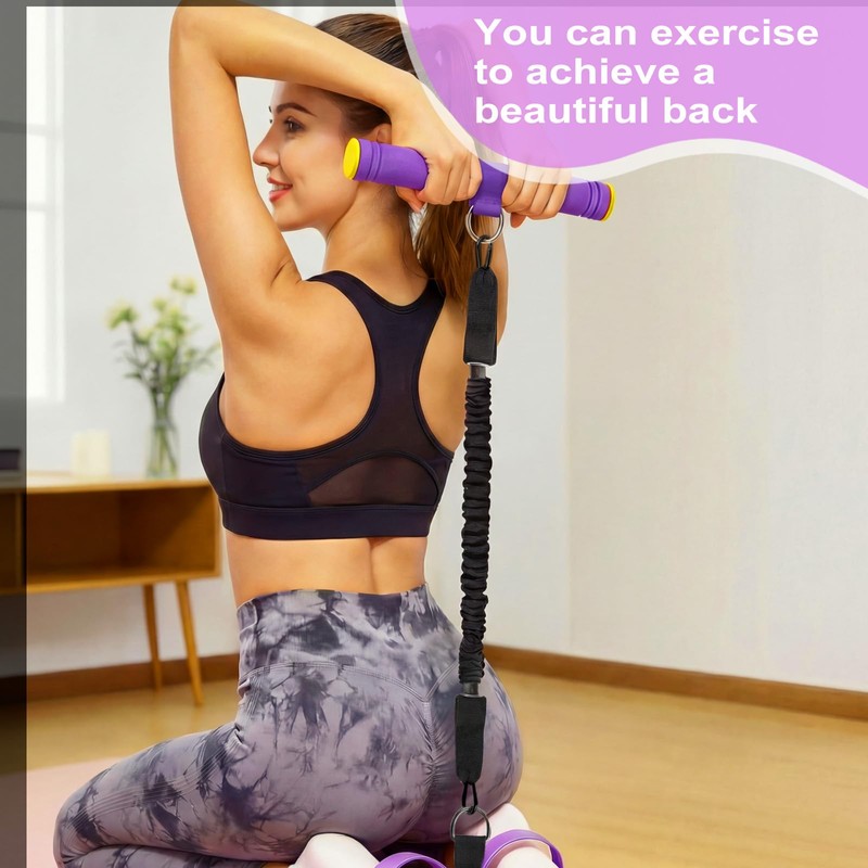 Pedal Resistance Band with Handle Upgraded Multifunction Tube for Exercise