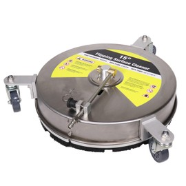 Erie Tools 15” Stainless Steel Reversible Flipping Surface Cleaner W/Rotating Detachable Wheels
