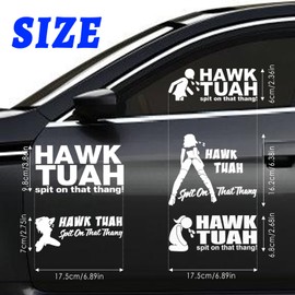 dellyy Hawk Tuah Sticker, Hawk Tuah Sticker Car, Hawk Tuah Sticker, Hawk Tuah Spit On That Thang Sticker, Car Sticker Funny Waterproof Vinyl Stickers, Pack of 5