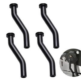 (4pc) Vizava 596163 Vacuum Hose Compatible For John Deere D125 D130 D140 D160 D170 Briggs and Stratton Lawn Mower Tractor Replaces 593998 797408 Black,3 Inches Durable Rubber Vacuum Hose