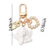 Guardian Angel Keychain with Pearl Heart Pendant Guardian Accessory for