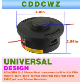 CDDCWZ Set of 2 Mower Head AutoCut 25-2 Thread Head M10 x 1.0 Trimmer Head for Stihl FS55 FS55R FS56 FS56RC FS70 FS70R FS80 FS85 FS90 FS90R FS91R Mower Head Replace Lawnmower Accessories 40027102108